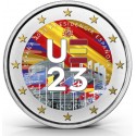 . 1 acoin ESPAÑA 2 EUROS 2023 @COLOR Nº 5@ PRESIDENCIA DE LA UNIÓN EUROPEA SC MONEDA CONMEMORATIVA cápsula