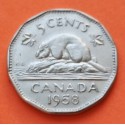 CANADA 5 CENTAVOS 1954 ISABEL II SC CROMO CENT