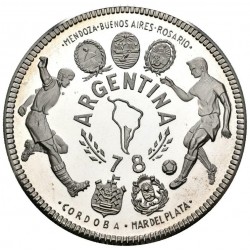 . @TIRADA 195 monedas@ GUINEA ECUATORIAL 2000 EKUELE 1979 MUNDIAL DE FUTBOL ARGENTINA 1978 KM.38 PLATA PROOF Equatorial