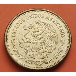MEXICO 100 PESOS 1990 CARRANZA KM.493 MONEDA DE LATON EBC Mejico Mexiko coin