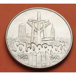 POLONIA 10000 ZLOTY 1990 SOLIDARIDAD JESUS EN LA CRUZ KM.195 MONEDA DE NICKEL SC- Poland coin 10000 Zlotych