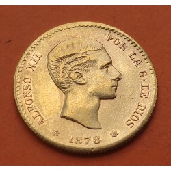 @RARA@ ESPAÑA 10 PESETAS 1878 * 18 78 EMM Rey ALFONSO XII KM.677 MONEDA DE ORO Spain gold coin