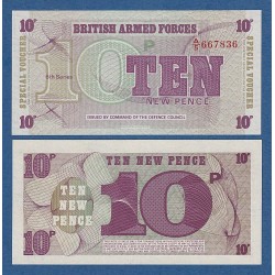 INGLATERRA 10 PENIQUES 1972 BRITISH ARMED FORCES Serie 6th Pick M48 BILLETE SC UK 10 Pence UNC BANKNOTE