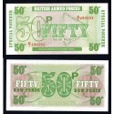 INGLATERRA 50 PENIQUES 1972 BRITISH ARMED FORCES Pick 49 BILLETE SC United Kingdom 50 Pence