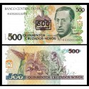 BRASIL 500 CRUZEIROS 1990 sobre 500 CRUZADOS NOVOS AUGUSTO RUSCHI Pick 226B BILLETE SC Brazil UNC BANKNOTE