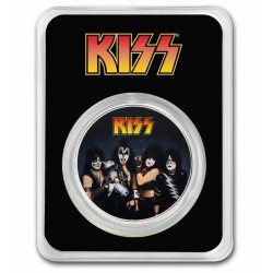 . 1 acoin @28/SEP Envío - COLORES@ NIUE 2 DOLARES 2023 KISS 50 Aniv. GRUPO DE ROCK Tirada 2.500 MONEDA DE PLATA Estuche Oz ONZA