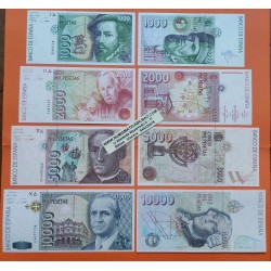 4 billetes NUEVOS PERFECTOS x ESPAÑA 1000+2000+5000+10000 PESETAS 1992 todos CON y SIN SERIE Pick 163+164+165+166 SC