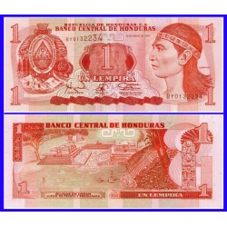 HONDURAS 1 LEMPIRA 1996 INDIO y RUINAS DE COPAN JUEGO DE PELOTA y ESCALINATA Pick 76A BILLETE SC UNC BANKNOTE