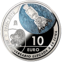 ESPAÑA 10 EUROS 2019 LLEGADA A LA LUNA NAVE APOLO 50 ANIVERSARIO MONEDA DE PLATA ESTUCHE CERTIFICADO FNMT