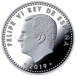ESPAÑA 10 EUROS 2019 LLEGADA A LA LUNA NAVE APOLO 50 ANIVERSARIO MONEDA DE PLATA ESTUCHE CERTIFICADO FNMT
