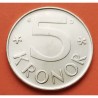 SUECIA 5 KRONOR 1990 ESCUDO y VALOR KM.853 MONEDA DE NIKEL SC- Sweden 5 Coronas