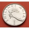 TANZANIA 1 SHILLINGI 1992 MANO CON ANTORCHA y PRESIDENTE KM.22 MONEDA DE NICKEL EBC