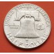 ESTADOS UNIDOS 1/2 DOLAR 1962 D BENJAMIN FRANKLIN y CAMPANA KM.163 MONEDA DE PLATA MBC+ USA Half silver dollar R/2