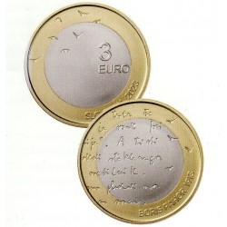 . 1 acoin x ESLOVENIA 3 EUROS 2023 ESCRITOR BORIS PAHOR BIMETALICA SC @ESCASA@ Slovenia coin