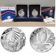 . 1 acoin FRANCIA 10 EUROS 2022 CAMPEONATO MUNDIAL DE RUGBY EQUIPO NACIONAL y LOGO 2 MONEDAS DE PLATA ESTUCHE