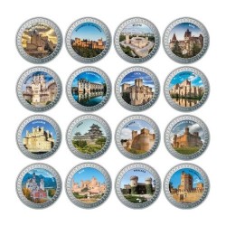 . 1 acoin @09/OCTUBRE ENVIO - CASTILLOS DEL MUNDO - ALBUM DE REGALO@ ESPAÑA 1,50 EUROS 2023 COLORES 16 MONEDAS NICKEL