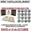 . 1 acoin @10/OCTUBRE ENVIO - CASTILLOS DEL MUNDO - ALBUM DE REGALO@ ESPAÑA 1,50 EUROS 2023 COLORES 16 MONEDAS NICKEL