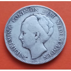 HOLANDA 1 GULDEN 1931 REINA JULIANA KM.161.1 MONEDA DE PLATA MBC- The Netherlands silver coin R/1