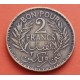 TUNEZ 2 FRANCOS 1945 TUNISIE BON POUR PROTECTORAT FRANCAIS KM.248 MONEDA DE LATON MBC+ Tunisia Francia WWII