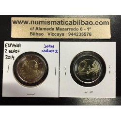 @ULTIMA MONEDA DEL REY EMERITO@ ESPAÑA 2 EUROS 2014 JUAN CARLOS I MONEDA BIMETÁLICA SC