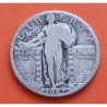 ESTADOS UNIDOS 1/4 DOLAR 1927 STANDING LIBERTY KM.145 MONEDA DE PLATA @RARA ASI@ USA QUARTER 1/4 Dollar R/1