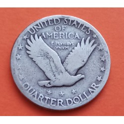 @RARA@ ESTADOS UNIDOS 1/4 DOLAR 1927 STANDING LIBERTY KM.145 MONEDA DE PLATA MUY CIRCULADA USA QUARTER 1/4 Dollar R/1