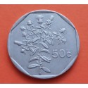 MALTA 50 CENTIMOS 1992 FLORES y ESCUDO KM.98 MONEDA DE NICKEL MBC Pre-Euro coin