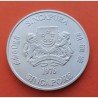 SINGAPUR 10 DOLARES 1975 BARCO ATRACADO EN PUERTO KM.11 MONEDA DE PLATA SC-  Singapore silver dollars