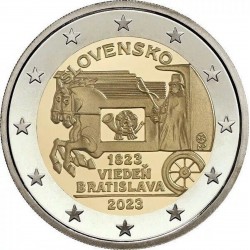 . 1 moneda @14/JULIO ENVIO@ x ESLOVAQUIA 2 EUROS 2022 PROGRAMA ERASMUS 35 ANIVERSARIO SC CONMEMORATIVA Slovakia Slowakei