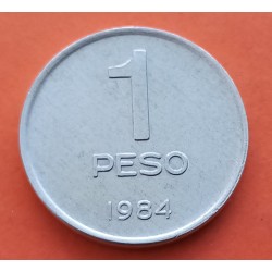 ARGENTINA 1 PESO 1984 CONGRESO NACIONAL KM.91 MONEDA DE ALUMINIO EBC