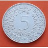 ALEMANIA 5 MARCOS 1966 F AGUILA y VALOR KM.112.1 MONEDA DE PLATA MBC- Germany BRD 5 Marks silver