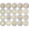 . 1 ALBUM LEUCHTTURM + 20 monedas x 2 EUROS 2009 EMU Aniversario SC 16 Países ALEMANIA A+D+F+G+J, FINLANDIA, LUXEMBURGO...
