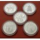 ESPAÑA 2000 PESETAS 1996 UNESCO 1ª Serie 5 MONEDAS DE PLATA ESTUCHE FNMT + CERTIFICADO + CÁPSULAS