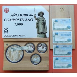 ESPAÑA AÑO JUBILAR COMPOSTELANO 2000+10000 PESETAS 1999 PLATA J