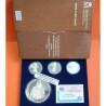 . 4 monedas x ESPAÑA 10 EUROS 2005 + 50 EUROS 2005 IV CENTENARIO DEL QUIJOTE PLATA ESTUCHE y CERTIFICADO FNMT
