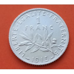 FRANCIA 1 FRANCO 1915 SEMEUSE - SEMBRADORA KM.844.1 PLATA SC- France 1 Franc silver coin