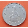 ZIMBABWE 50 CENTAVOS 1990 PAJARO y ESCUDO KM.5 MONEDA DE NICKEL MBC Africa