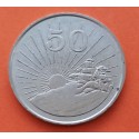 ZIMBABWE 50 CENTAVOS 1990 PAJARO y ESCUDO KM.5 MONEDA DE NICKEL MBC Africa