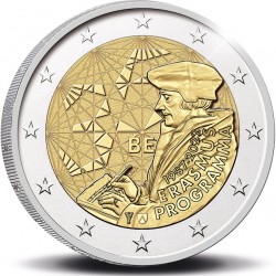 . 1 moneda @29/JULIO ENVIO@ BELGICA 2 EUROS 2022 PROGRAMA ERASMUS 35 ANIVERSARIO SC @COINCARD@ CONMEMORATIVA Belgium Belgien