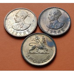 .1 moneda x ETIOPIA 10 CENTIMOS 1936 REY HAILE SELASSIE I LEON KM.34 COBRE SC- @IMPERFECCIONES@ Ethiopia 10 Santeem R/1