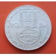 PORTUGAL 20 ESCUDOS 1953 XXV ANIVERSARIO DE LA REFORMA FINANCIERA KM.585 MONEDA DE PLATA SC- Silver coin