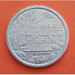 POLINESIA FRANCESA 1 FRANCO 2008 PAISAJE y DAMA Leyenda IEOM KM.11 MONEDA DE ALUMINIO SC Polynesie Francaise 1 Franc