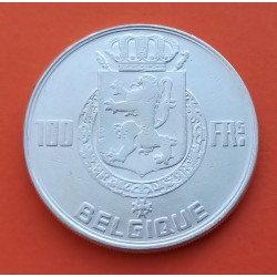 BELGICA 100 FRANCOS 1954 DINASTIA LOS 4 REYES Leyenda BELGIQUE KM.138 MONEDA DE PLATA EBC- Belgium 100 Francs 1/2 ONZA