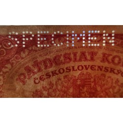@RARO y SPECIMEN@ CHECOSLOVAQUIA 50 KORUN 1929 AGRICULTORES Pick 22.S BILLETE SC Czechoslovakia UNC BANKNOTE