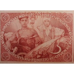 @RARO y SPECIMEN@ CHECOSLOVAQUIA 50 KORUN 1929 AGRICULTORES Pick 22.S BILLETE SC Czechoslovakia UNC BANKNOTE
