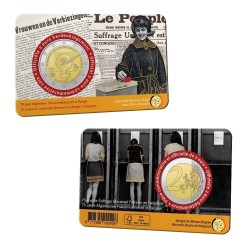 . 1 aacoin BELGICA 2 EUROS 2023 SUFRAGIO UNIVERSAL MUJERES MONEDA SC BIMETÁLICA Belgium COINCARD