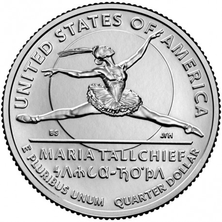 . 1 aacoin @09/NOV. Envío@ ESTADOS UNIDOS 25 CENTAVOS 2023 D MARIA TALLCHIEF American Women Quarter 10ª / 20º MONEDA DE NICKEL