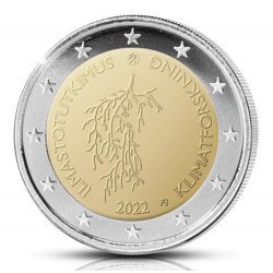 . 1 moneda x FINLANDIA 2 EUROS 2022 INVESTIGACIÓN CLIMÁTICA 2ª MONEDA CONMEMORATIVA SC BIMETALICA Finnland
