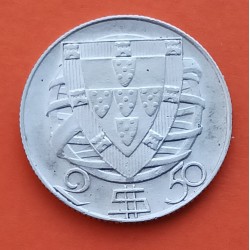 PORTUGAL 2,50 ESCUDOS 1951 CARABELA KM.580 MONEDA DE PLATA MBC República Portuguesa silver