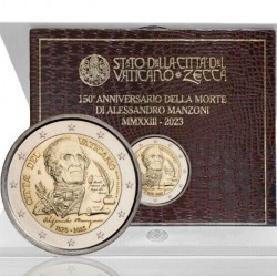 . 1 acoin @ESTUCHE@ VATICANO 2 EUROS 2023 PINTOR ALESSANDRO MANZONI 2ª MONEDA CONMEMORATIVA SC ESTUCHE OFICIAL